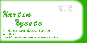 martin nyeste business card